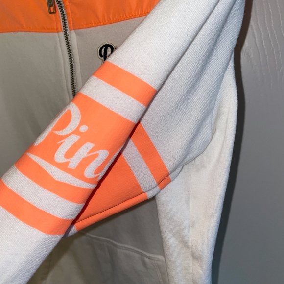 VS Pink Perfect Quarter Zip Sweatshirt Neon Orange - Picture 6 of 8